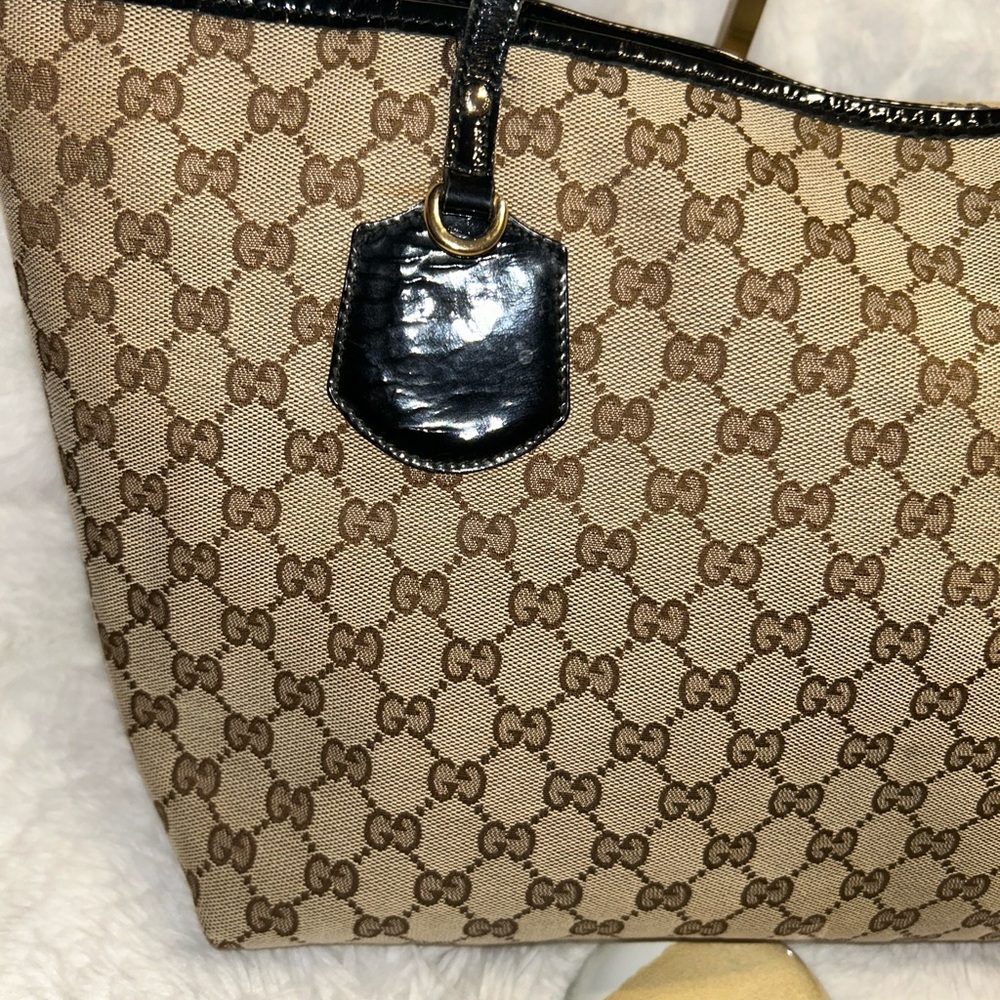 Gucci GG Canvas Jodie Black & Brown Tote‎ - Picture 5 of 16
